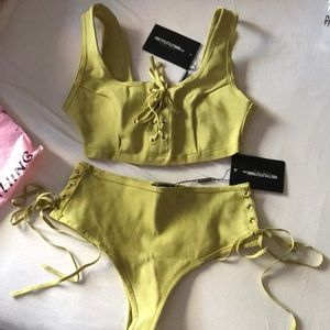 Bandage olive bikini